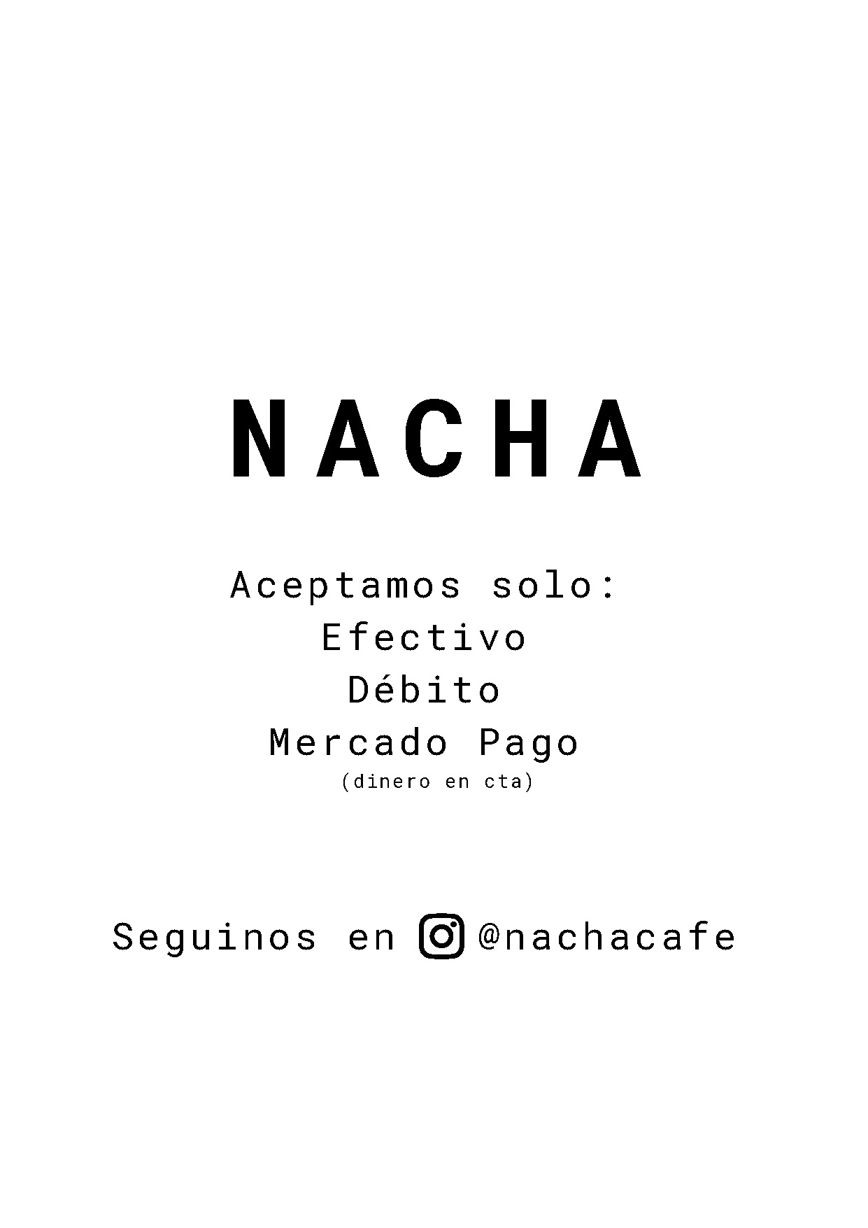 Nacha Menu