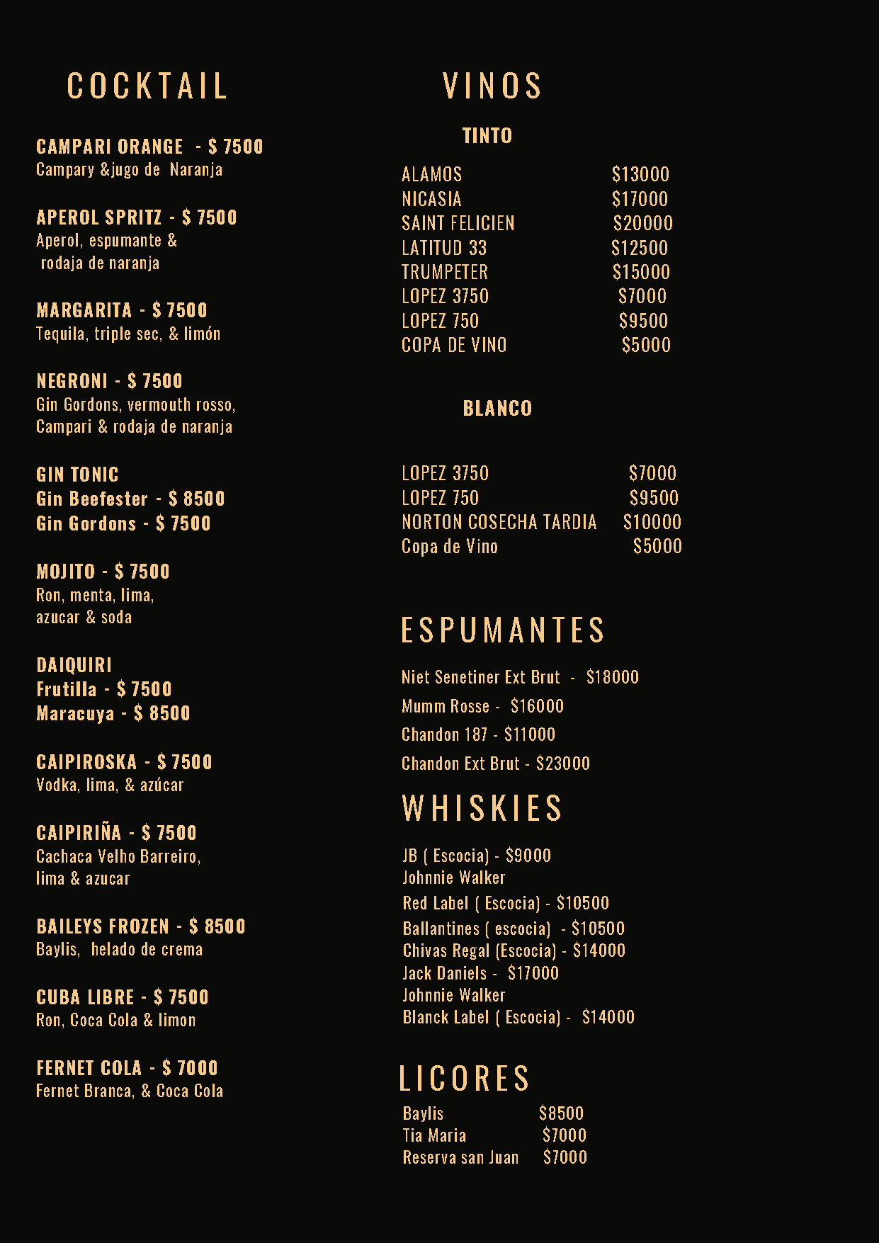 Nacha Menu