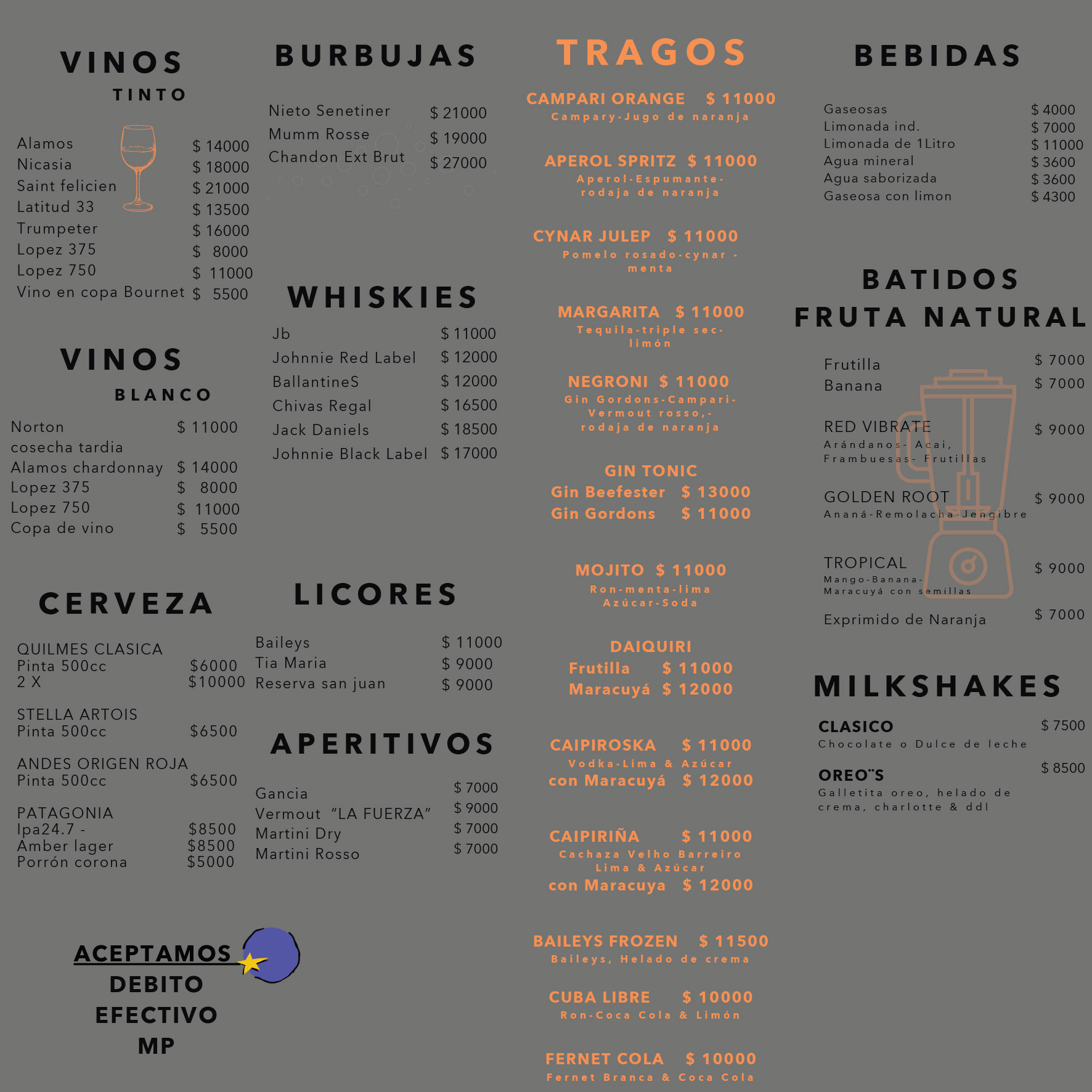 Nacha Menu